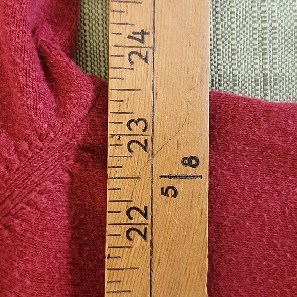 Eddie Bauer Men's Cotton Cashmere Reddish/Orange V-Neck, Long Sleeve Sweater - Picture 10 of 12